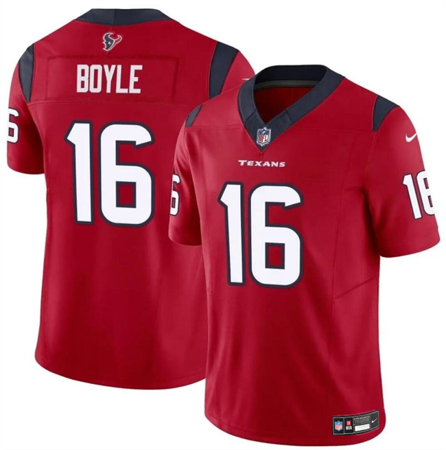 Men's Houston Texans #16 Tim Boyle Red 2024 F.U.S.E Vapor Untouchable Football Stitched Jersey